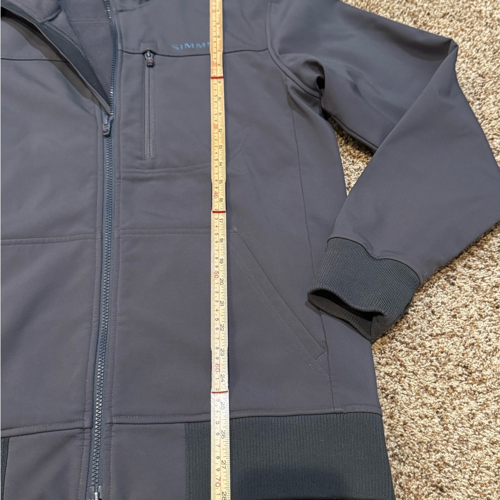 Simms Slate Gray Softshell Hooded Jacket Blue Acc… - image 3